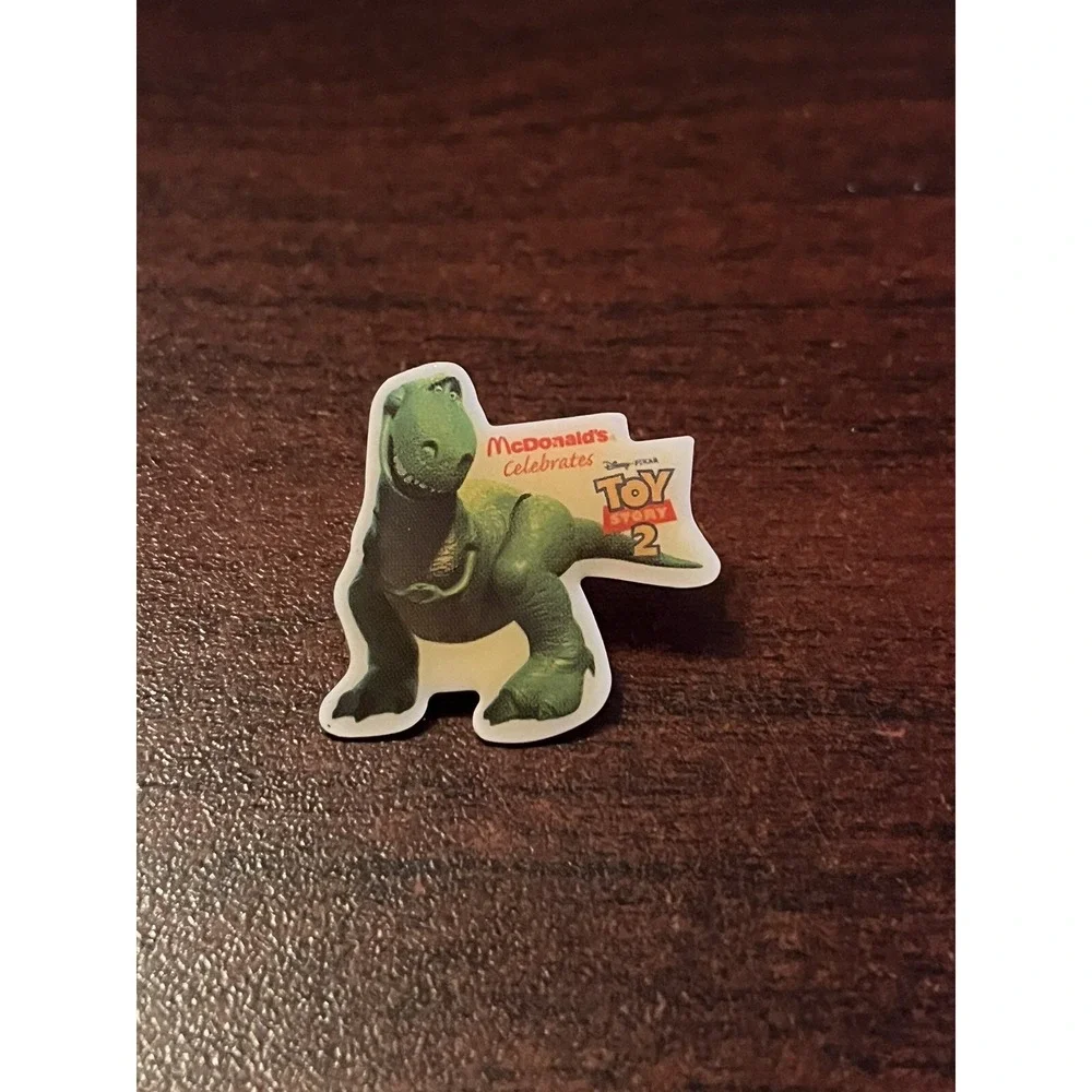 McDonald's Disney Pixar Toy Story 2 Two Rex‎ Dinosaur Employee Lapel Hat Pin